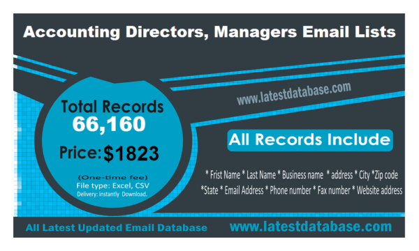 Accounting Directors, Managers Email Marketing Datas