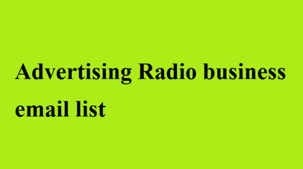 Advertising-Radio Email Marketing Data