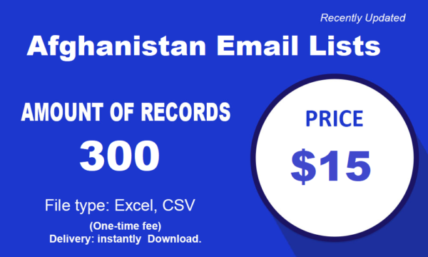 Afghanistan Email Marketing Datas