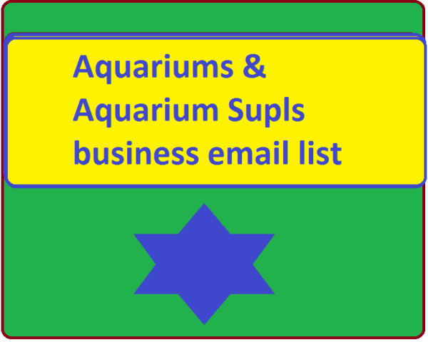 Aquariums & Aquarium Supls Email Marketing Data