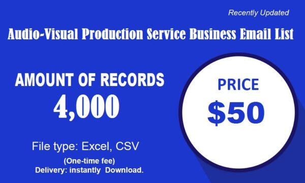 Audio-Visual Production Service Email Marketing Data