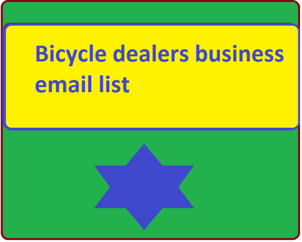 Bicycle dealers Email Marketing Data