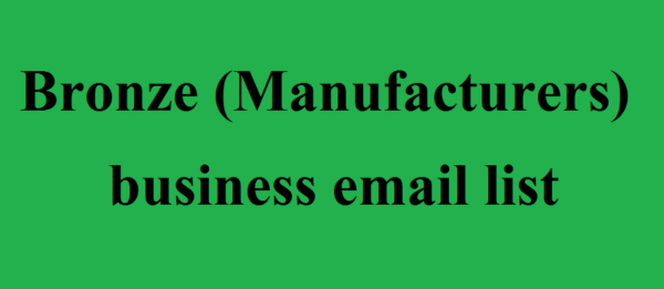 Bronze (Manufacturers) Email Marketing Data