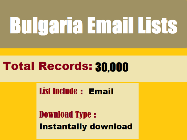 Bulgaria Email Marketing Datas