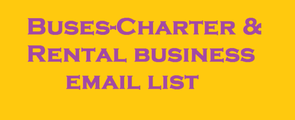 Buses Charter & Rental Email Marketing Data