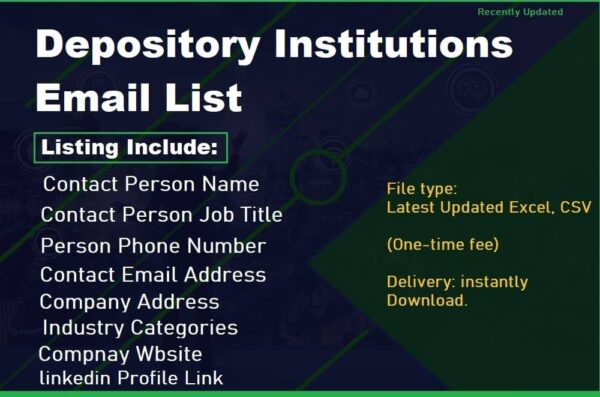 Depository Institutions Email Marketing Data