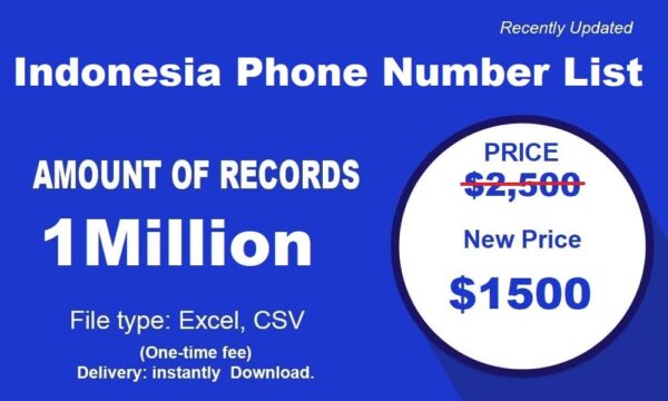 1 Million Full Indonesia Phone Marketing Data