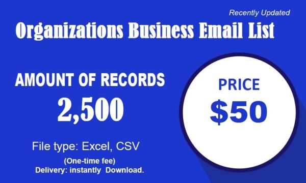 Organizations Email Marketing Data