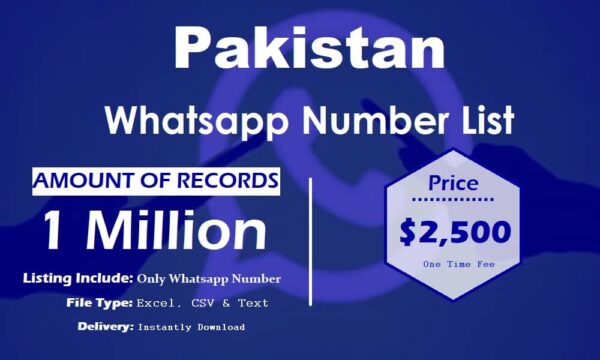 Pakistan WhatsApp Marketing Data 3 Million