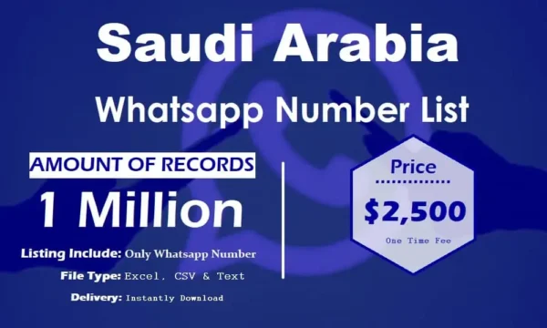 Saudi Arabia WhatsApp Marketing Data 50K