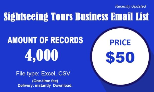 Sightseeing Tours Email Marketing Data