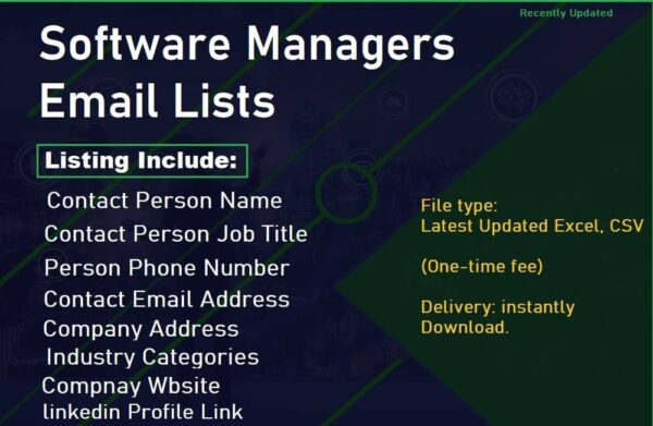 Software Managers Email Marketing Datas Trial