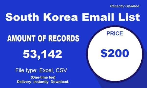 South Korea Email Marketing Data