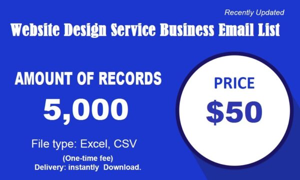 Website Design Service Email Marketing Data