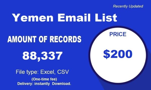 Yemen Email Marketing Data