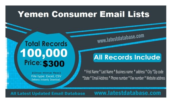 Yemen Email Marketing Datas