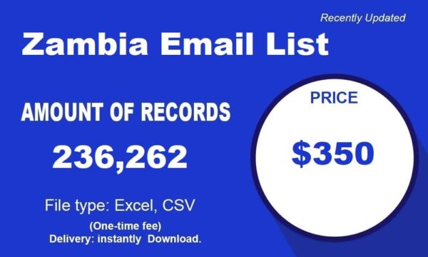 Zambia Email Marketing Datas