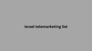 israel telemarketing list 